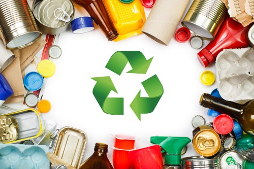 Professional waste clearance team at work